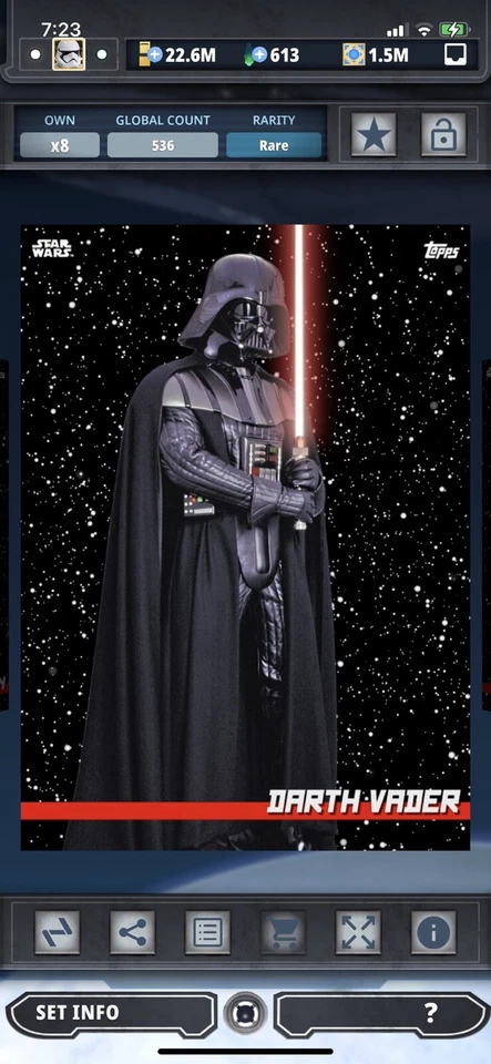 Topps Star Wars Digital Card Trader Spacefarer Darth Vader Insert Award - Image 1 of 1