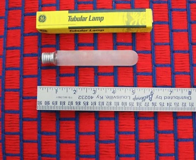 40T6.5 Picture Light Bulb 40w GE 15742 FROST tube 40 watt T6.5 appliance 7¢*ship - Image 1 of 3