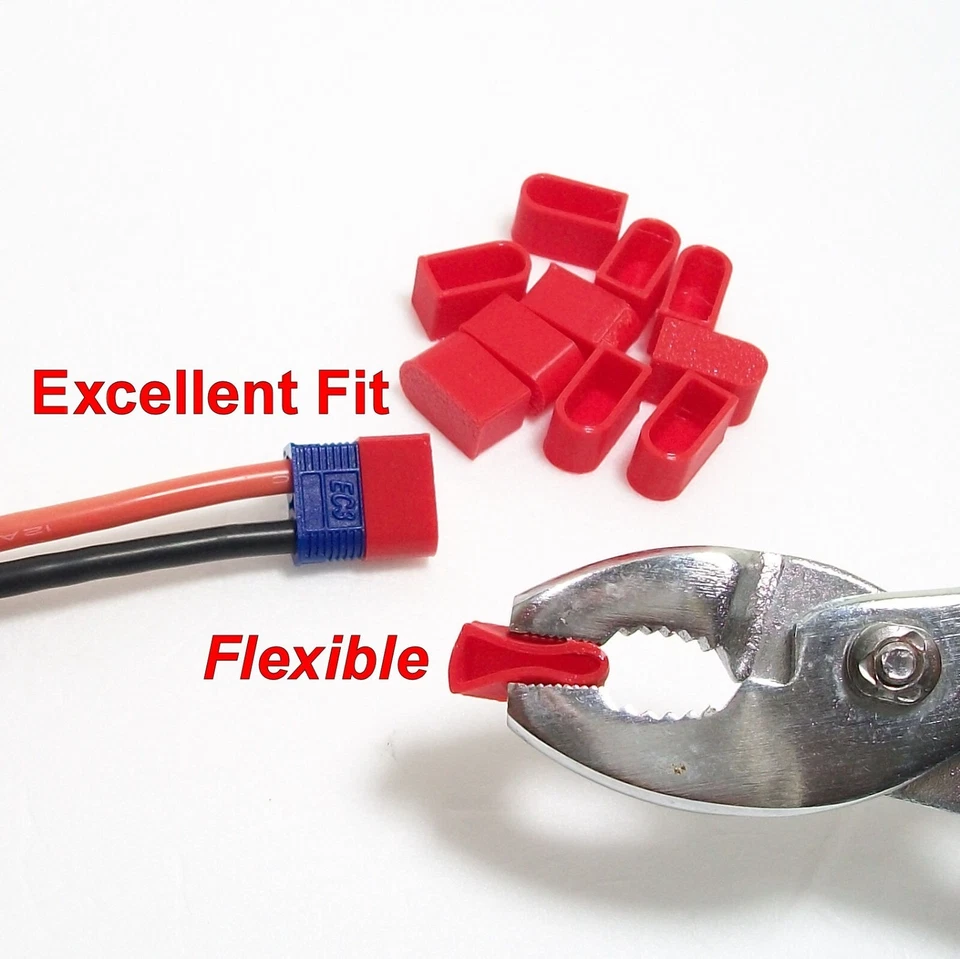 EC3 RC Battery Connector Flexible Cap Cover GREEN, RED, YELLOW,  Lots of 12 each - Image 1 of 1