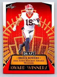 2023 Leaf Draft Football #13 Brock Bowers Award Winners Red Georgia