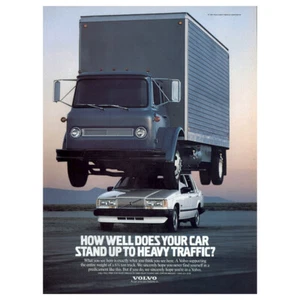 1988 Volvo: Stand Up to Heavy Traffic Vintage Print Ad - Picture 1 of 1