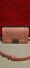 Brand New Pristine Chanel Pink Small Boy Bag With Ruthenium Hardware