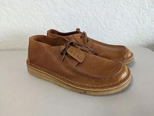 Clarks Originals Tan Pebble Leather Seam Trek Rambler Shoes Men's 8 1/2 Medium - Picture 1 of 9