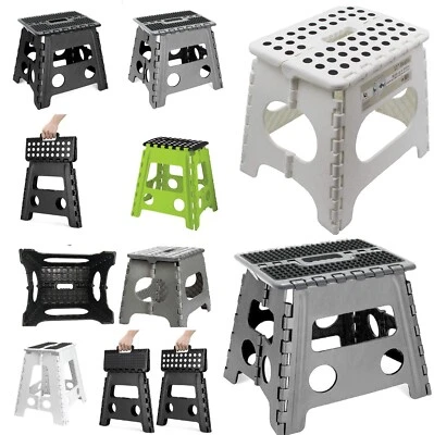 29,32,37 &45cm Folding Step Stool Strong AntiSlip Grip Kid Home Kitchen Bathroom - Image 1 of 4