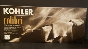 NEW IN BOX KOHLER COLIBRI Towel Bar Brackets Fits 18"/24" Bars K-10503 WHITE - Picture 1 of 8
