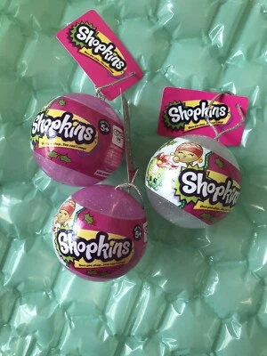 Shopkins 圣诞装饰品 (x3) 2016 年假日特别版现货密封 — 第 1/3 张图片