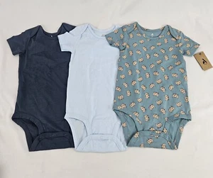 3 pieces Unisex cotton stretch jersey short sleeve baby jumpsuit Size 24 Month - Picture 1 of 11