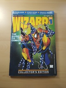 WIZARD MAGAZINE #1 W/POSTER & SUBSCRIPTION CARDS - TODD MCFARLANE  KEY F/VF 