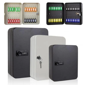 Gabinete de almacenamiento de llaves cerradura combinada montada en la pared caja fuerte de metal con cerradura - Imagen 1 de 20
