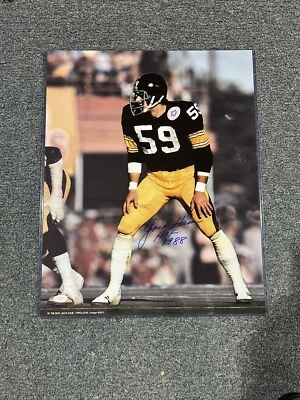 Jack Ham Pittsburgh Steelers Signed & Inscribed 16x20 (HOF 1988) JSA Hologram - Image 1 of 3