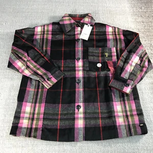 Scotch Soda Jacket Womens Extra Small Trucker Overshirt Padded Check Wool Blend - Picture 1 of 12