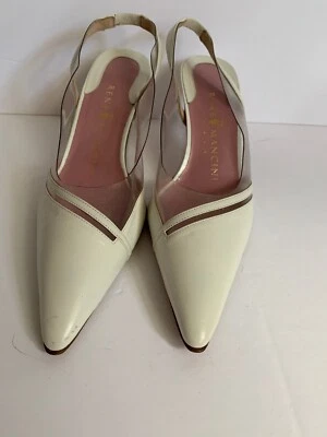 Renee Mancini Cuero Blanco Con Diseño Transparente Bandolera’s Nuevo Talla 38.5 Foto 1 de 4