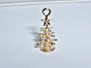 ORO AMARILLO 14K 3D PEQUEÑO ÁRBOL DE NAVIDAD ENCANTO  - Imagen 1 de 2