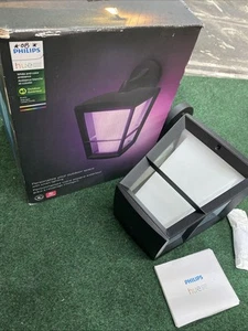 Philips Hue Smart Outdoor White & Color Ambience Econic Wall Light in Black - OB - Picture 1 of 9
