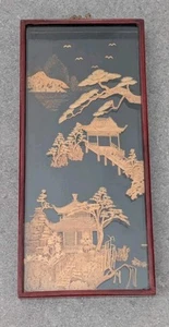 Arte de corcho chino vintage enmarcado - Imagen 1 de 24