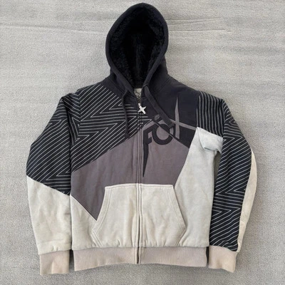 Толстовка с капюшоном мужская Fox Riders Co Y2K Sasquatch средняя черная с подкладкой из искусственного меха на молнии - Изображение 1 из 4