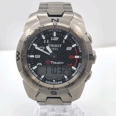 Tissot T-Touch Expert All Titanium Men's Digital Analog Watch T013420A Swiss  - Image 1 of 4
