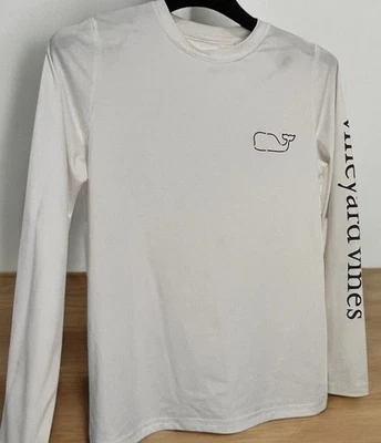 Camisa de sol Vineyard Vines para niños Harbor manga larga blanca talla M (12-14) Foto 1 de 4
