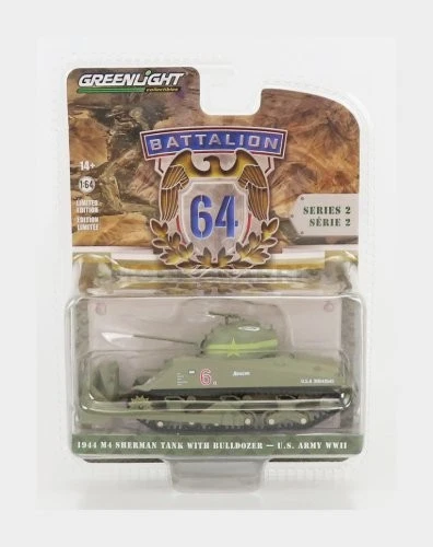 GREENLIGHT 61020C TANK - M4 SHERMAN USA ARMY WORLD WAR II WITH BULLDOZER 1944 -  - Immagine 1 di 1