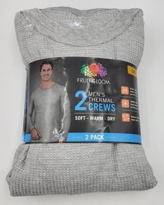 Paquete de 2 camisas térmicas de manga larga Hanes para hombre gris talla grande - nuevas - Imagen 1 de 3