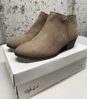 Style & Co * Botín al tobillo de moda topo - Wiley F1 - Para mujer EE. UU. 7,5 ancho Foto 1 de 4