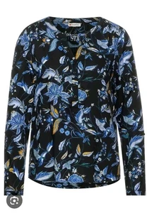 Street One Blooming Star Bamika Floral Long Sleeve Blouse Size M - Picture 1 of 11