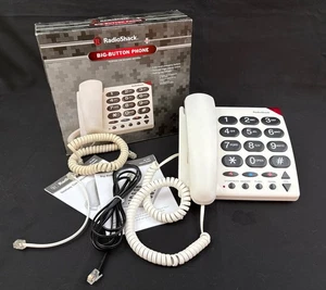 RadioShack Big Button Phone Telephone Technology Plus Box Manual Pre-owned Vtg - Picture 1 of 13