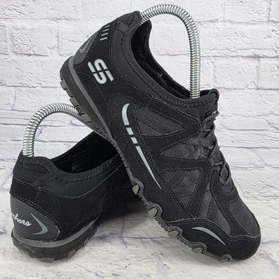 Zapatilla deportiva Skechers Bikers Bungee para mujer talla 7 negra de espuma viscoelástica refrigerada por aire 22406EWR Foto 1 de 4