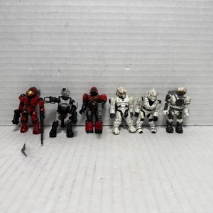 Halo Mega bloks mini figures lot of 6 With Some Accessories SEE PICS PLEASE - Picture 1 of 13