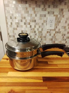 Kitchen Craft West Bend 3 Quart Topf mit Dampfgareinsatz und Deckel belüftet - Bild 1 von 7