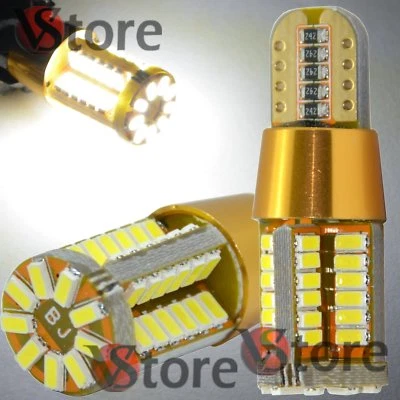 4 Lampade Gold Style LED T10 Canbus 57 SMD 3014 NO Errore BIANCO Posizione W5 - Immagine 1 di 4