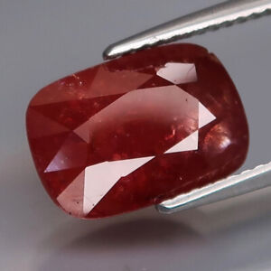 5.93Ct.Very Good Color! Natural BIG Imperial Red UNHEATED Sapphire Tanzania