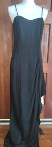 NWT Saks Fifth Avenue Black Designer Evening Gown Wedding Prom SZ 6 FREE SHIP - Picture 1 of 17