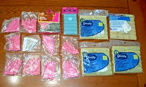 VINTAGE LOT HAIR CURLERS BRUSH ROLLERS~PINK WHITE PINS~GOODY~SASSY CHIC~ - Picture 1 of 12
