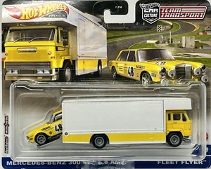 Hot Wheels 2022 Team Transport #39 Mercedes-Benz 300 SEL 6.8 AMG & Fleet Flyer - Picture 1 of 3