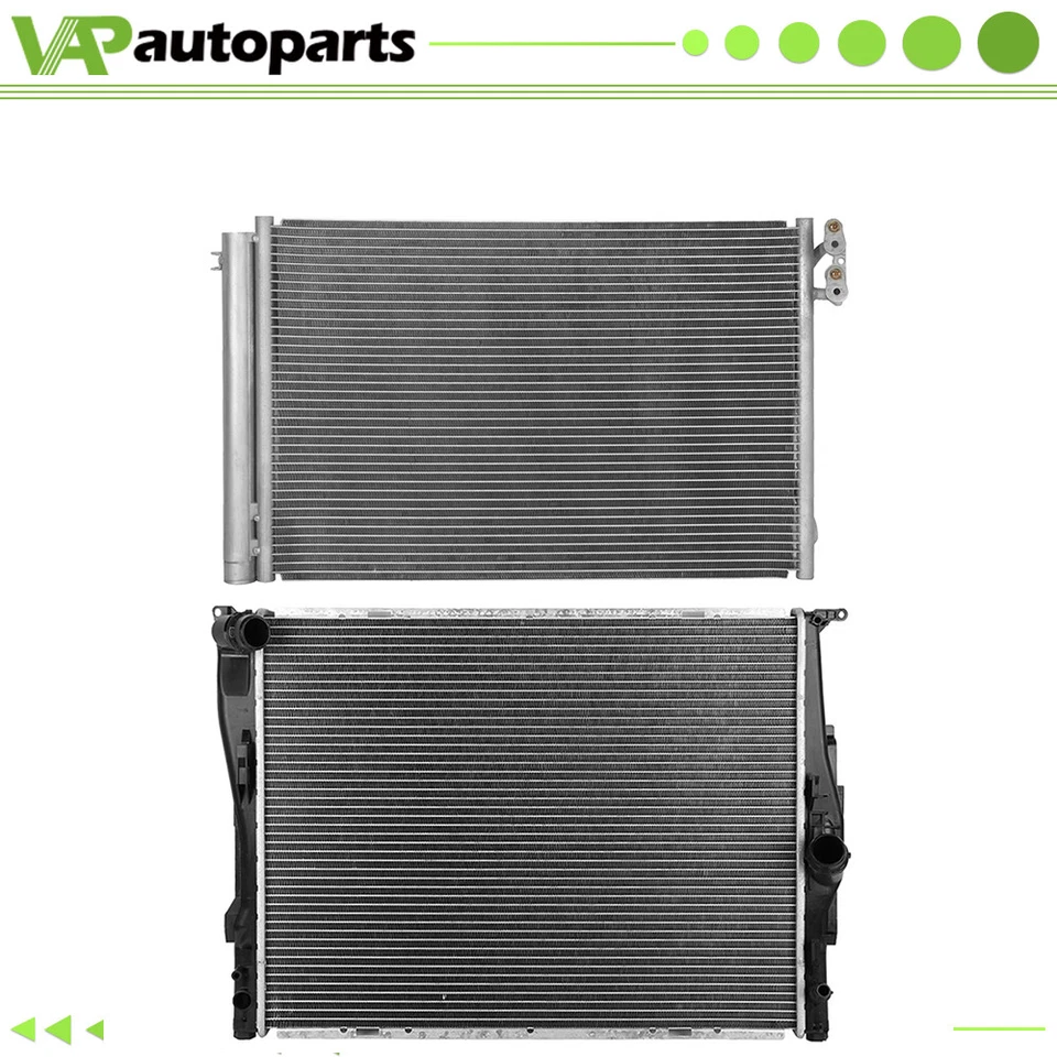 For 2009-2011 BMW 128i 3.0L Aluminium Radiator & Condenser Cooling Assembly - Image 1 of 4