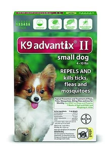 K9 Advantix II Dogs 4-10 lb 6 Pack (6 Month Supply) - Picture 1 of 2