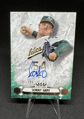 Sonny Gray /199 2016 Topps Tier One Auto Breakout Autograph BOA-SG - Image 1 of 3
