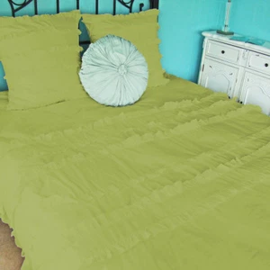 Juego de 5 fundas decorativas con mini volantes 1000 TC algodón egipcio talla reina - Imagen 1 de 25