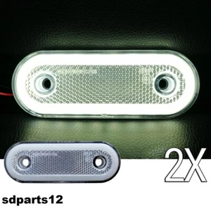 2X Luci Ingombro Bianco Neon 12/24v Led Anteriore Per Camion Rimorchio Bus Auto - Photo 1/7