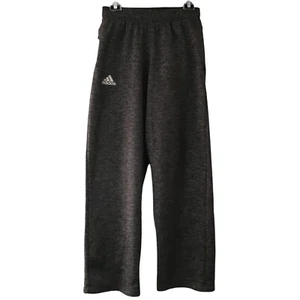 Adidas Climawarm Sweatpants Unisex XS Heathered Dark Gray Drawstring Zip Pockets - Picture 1 of 7