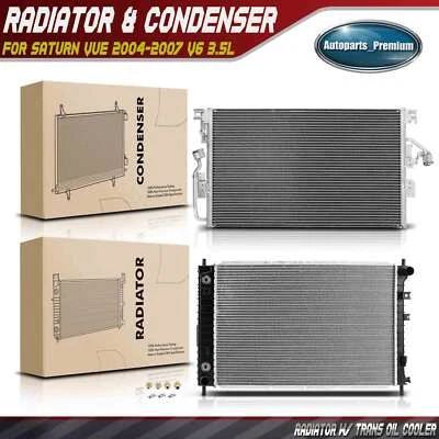 Kit de refrigeración de radiador y condensador de CA para Saturn Vue 2004-2007 V6 3,5 L transmisión automática Foto 1 de 4