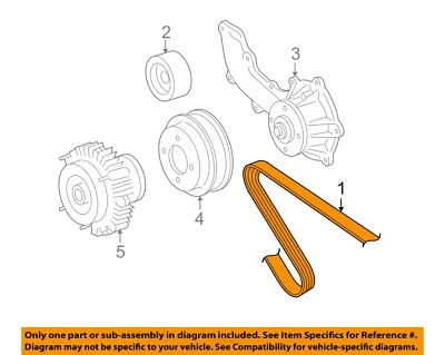 TOYOTA OEM 05-23 4Runner, Tacoma Cinturones de refrigeración Poleas-Cinturón alternador 9091602708 Foto 1 de 2