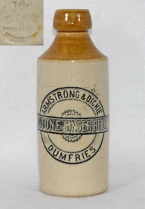 Ginger Beer Bottle Armstrong & Dickie Dumfries (7 1/4" - Picture 1 of 9