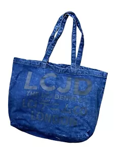 Unisex LCJ Denim Tote Bag Indigo Washed Denim - Picture 1 of 3