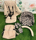 MyBabiie MB51 Beige Cherish Dani Dyer Leopard Hood, Seat Fabric Shopping Basket