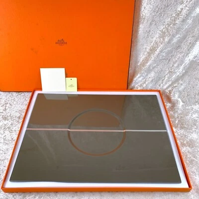 Hermes Large Rectangle Tray Lacquer Finish 40 x 30 cm with Case - Image 1 of 4