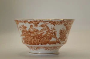 Royal Crown Derby Red Aves Bone China Open Sugar Bowl 1965 England Birds - Picture 1 of 8