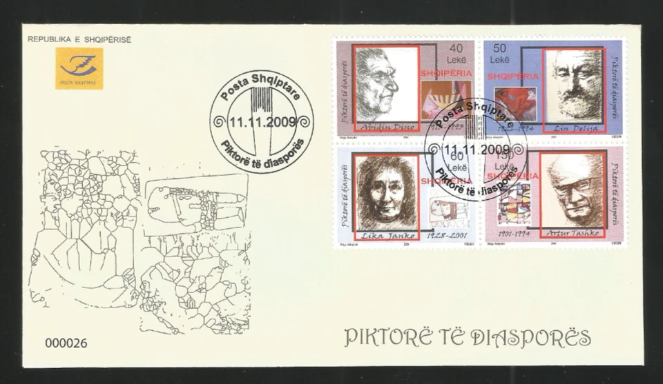 Albania 2009 FDC Diaspora Painters - Image 1 of 1
