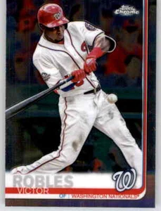 2019 Topps Chrome Victor Robles Base Card MLB PWE Nationals #33 - Picture 1 of 2